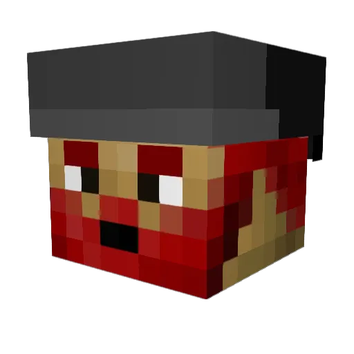 mysteroo Minecraft avatar head, 3D render