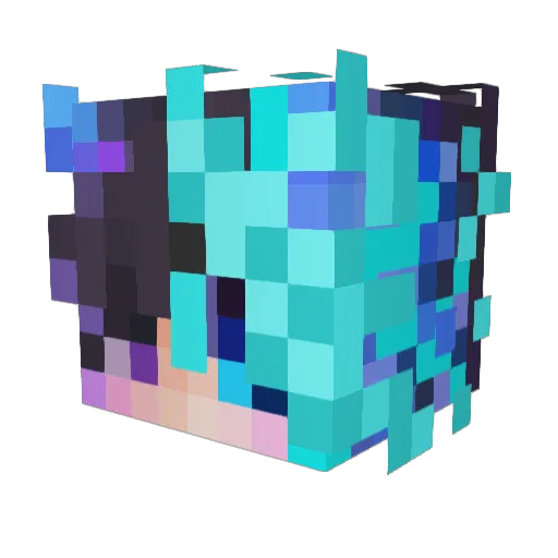 mystery567 Minecraft avatar head, 3D render