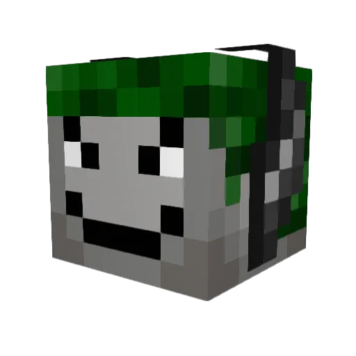 mysteryth1n Minecraft avatar head, 3D render