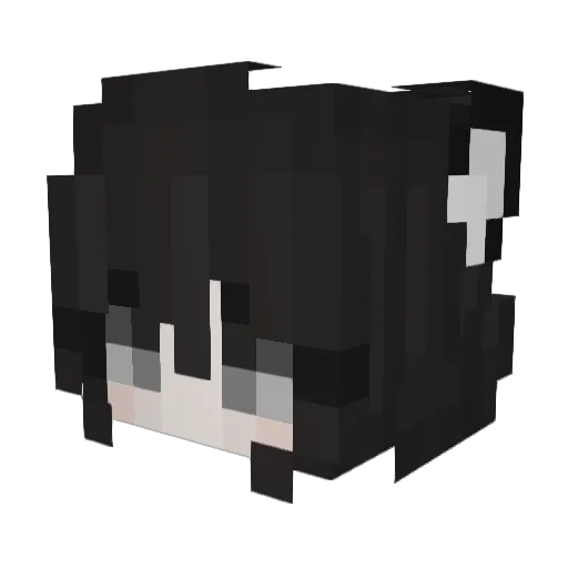 mysterywulf Minecraft avatar head, 3D render