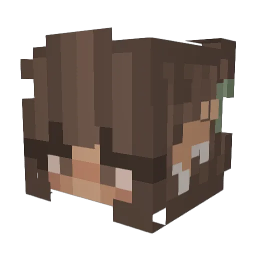 mysticbitxh Minecraft avatar head, 3D render