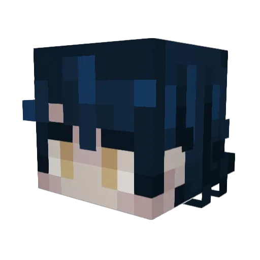 mysticsan Minecraft avatar head, 3D render