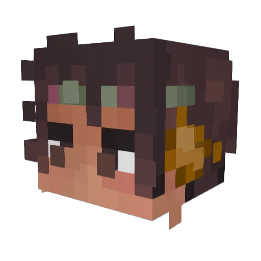 mystilina Minecraft avatar head, 3D render