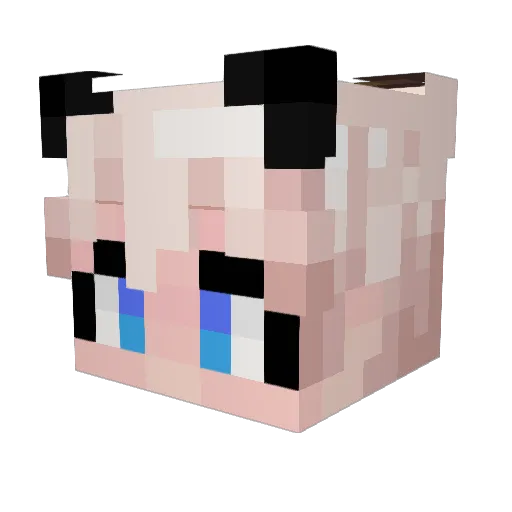 mystiqality Minecraft avatar head, 3D render