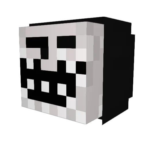 mystix_mik Minecraft avatar head, 3D render