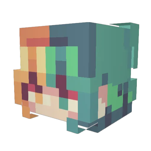 mystti_ Minecraft avatar head, 3D render