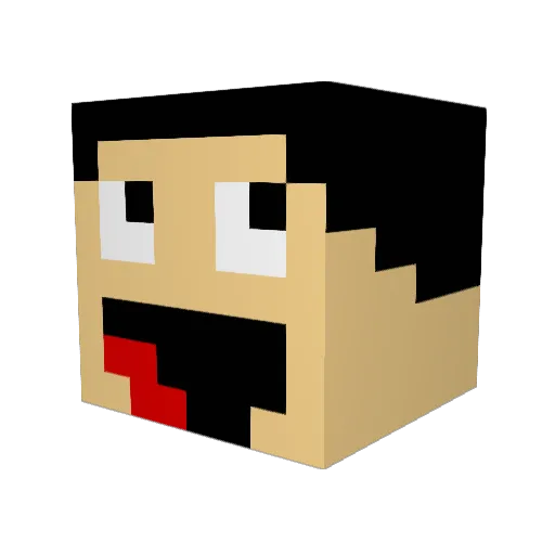 mytaa Minecraft avatar head, 3D render