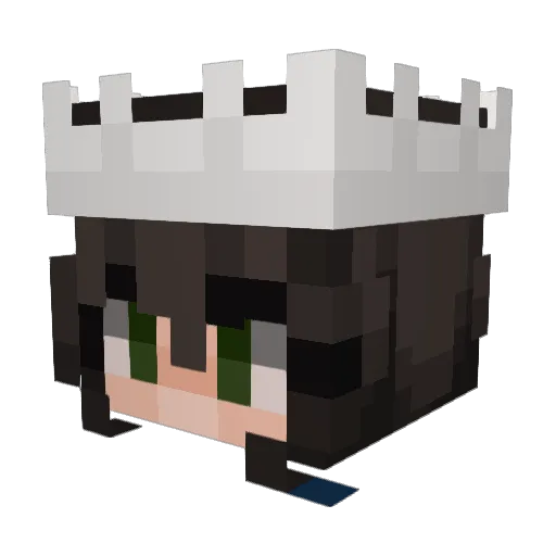 mythical_lunar_ Minecraft avatar head, 3D render