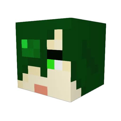 myuichi Minecraft avatar head, 3D render