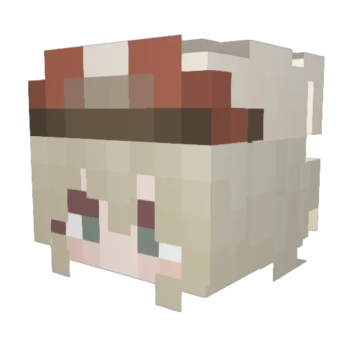 myupppp Minecraft avatar head, 3D render