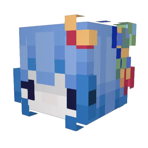 myuurose Minecraft avatar head, 3D render