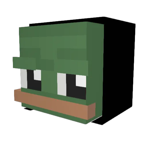 mywmyw Minecraft avatar head, 3D render