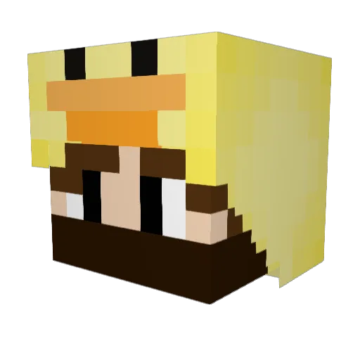myxo_ Minecraft avatar head, 3D render