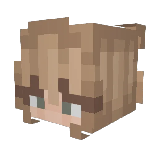 myxstical Minecraft avatar head, 3D render