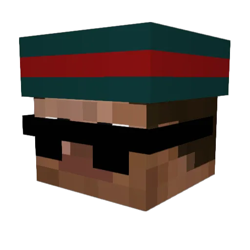 mza____A Minecraft avatar head, 3D render