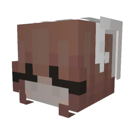 mzck Minecraft avatar head, 3D render