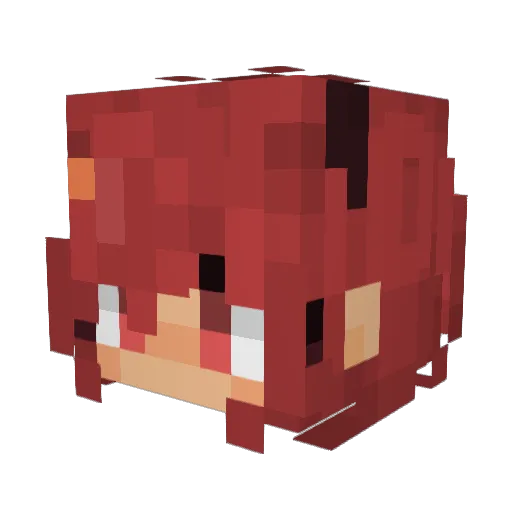 mzki10e Minecraft avatar head, 3D render