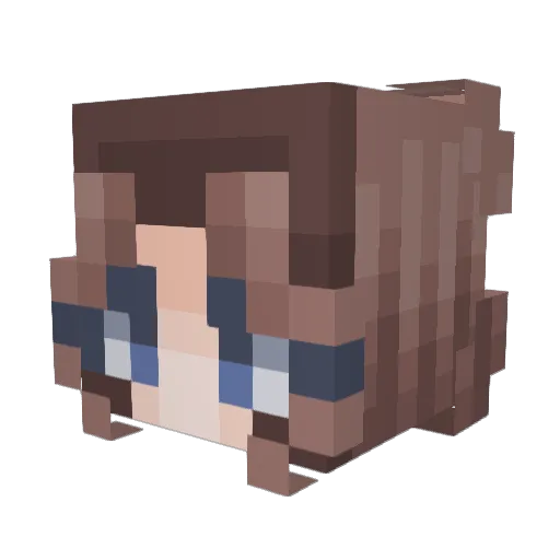 mzli Minecraft avatar head, 3D render
