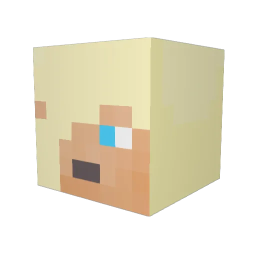 mzminer1 Minecraft avatar head, 3D render