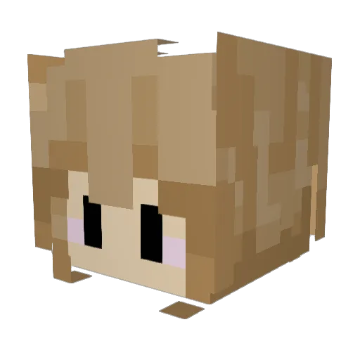 mzxlo_ Minecraft avatar head, 3D render