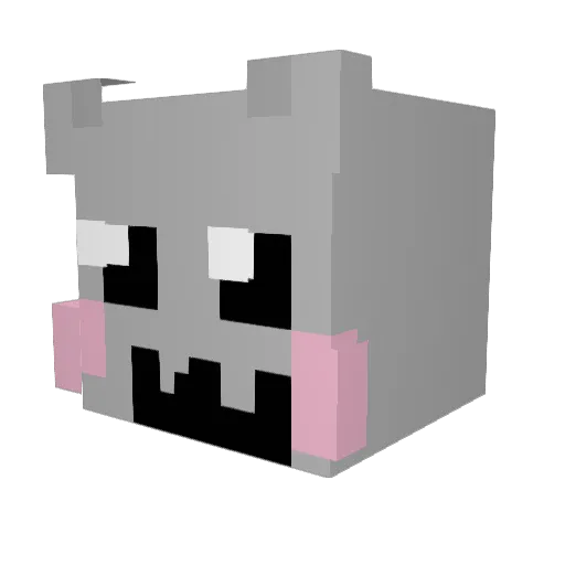 mzzth Minecraft avatar head, 3D render