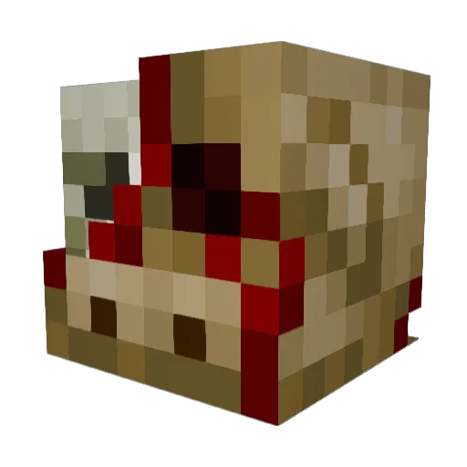 n00b01 Minecraft avatar head, 3D render