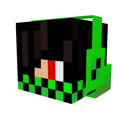 n00b_leader Minecraft avatar head, 3D render