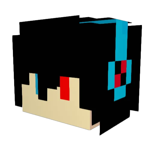 n00bified Minecraft avatar head, 3D render