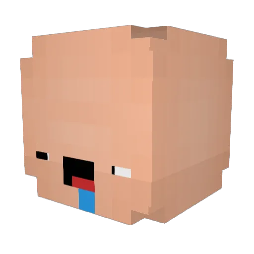 n00gen Minecraft avatar head, 3D render