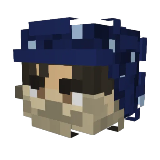 n03L46 Minecraft avatar head, 3D render