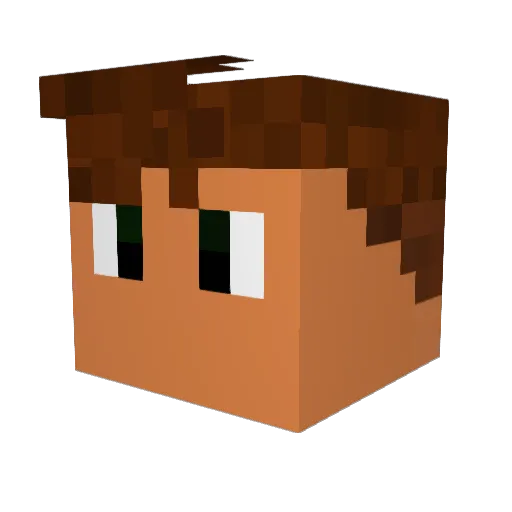 n0SHoT Minecraft avatar head, 3D render