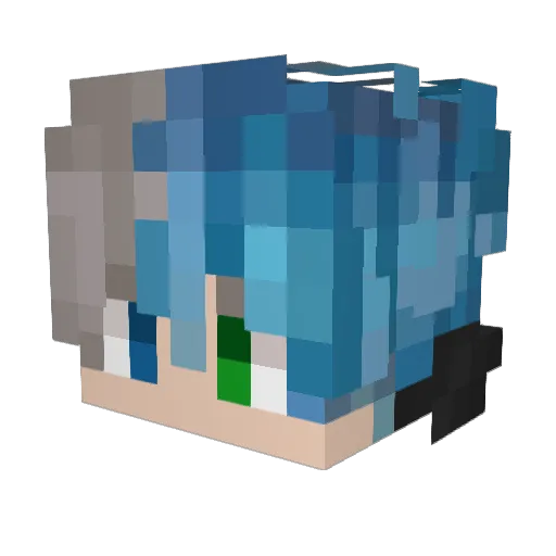 n0_null Minecraft avatar head, 3D render