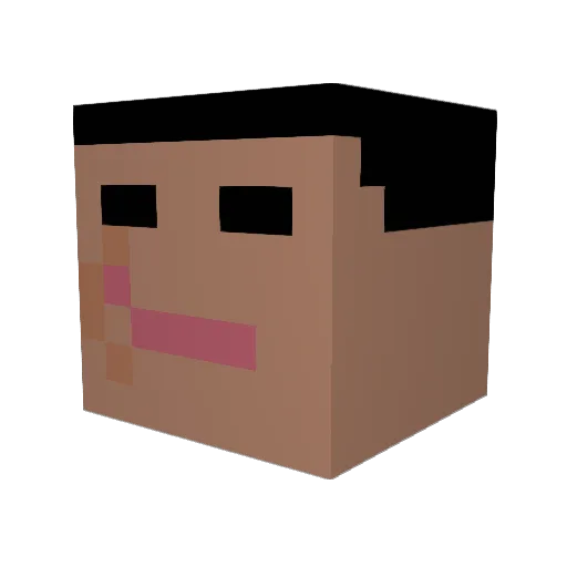 n0hand_Domaa Minecraft avatar head, 3D render
