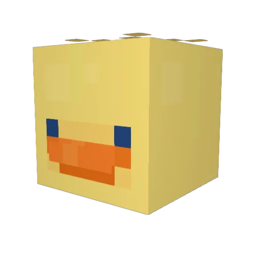 n0n41m Minecraft avatar head, 3D render