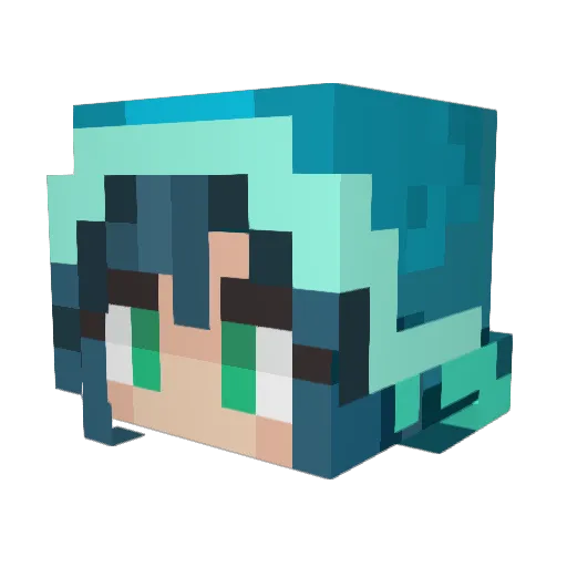 n0rdle Minecraft avatar head, 3D render