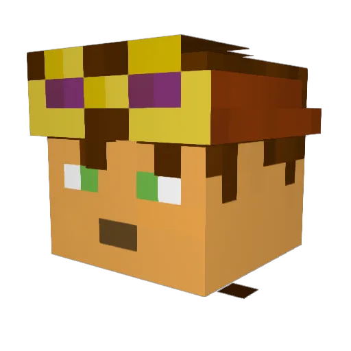 n0tAc3t Minecraft avatar head, 3D render