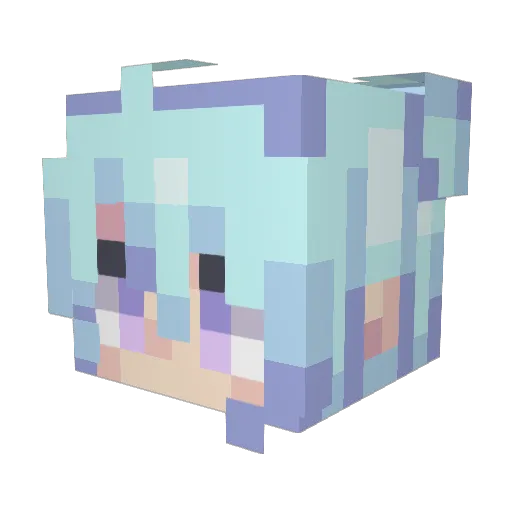 n0ush Minecraft avatar head, 3D render