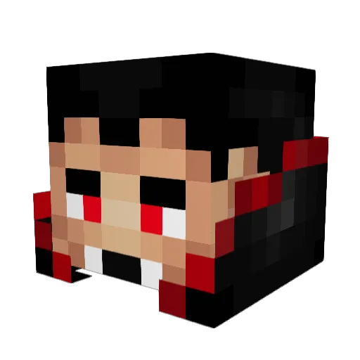 n187 Minecraft avatar head, 3D render