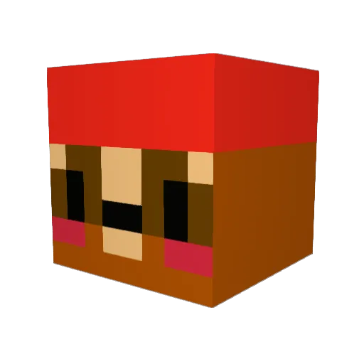 n192524 Minecraft avatar head, 3D render