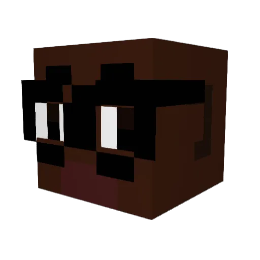 n1co28 Minecraft avatar head, 3D render