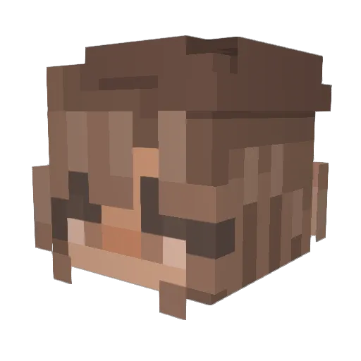 n1kk1_10 Minecraft avatar head, 3D render