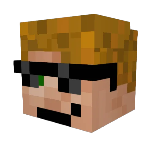 n1njaaaaa Minecraft avatar head, 3D render