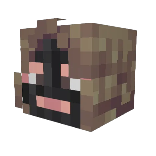 n1rmx Minecraft avatar head, 3D render