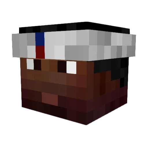 n250ggehacktes Minecraft avatar head, 3D render