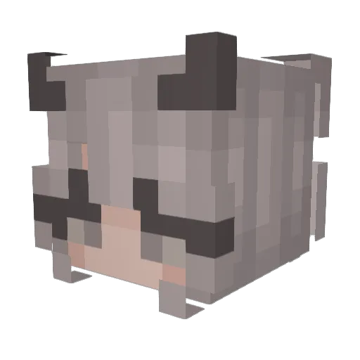 n33ha Minecraft avatar head, 3D render