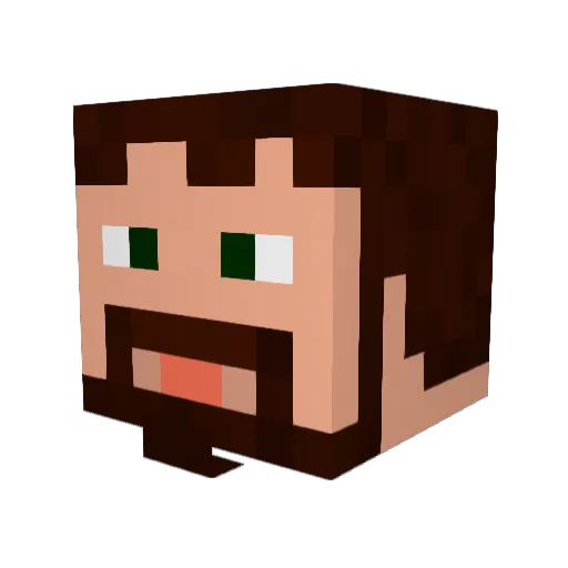 n3cky Minecraft avatar head, 3D render