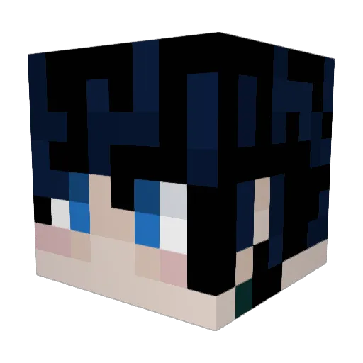n3enii Minecraft avatar head, 3D render