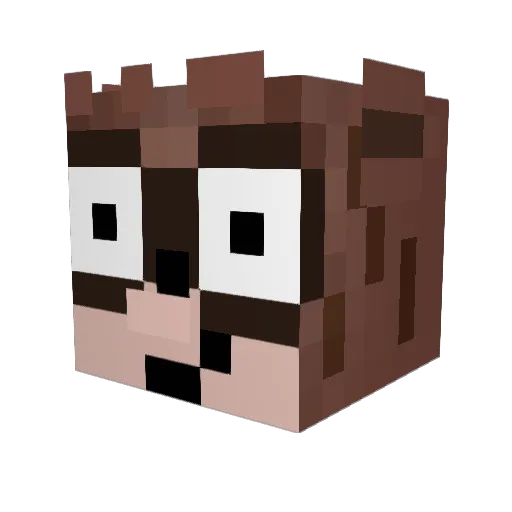 n3g3r Minecraft avatar head, 3D render