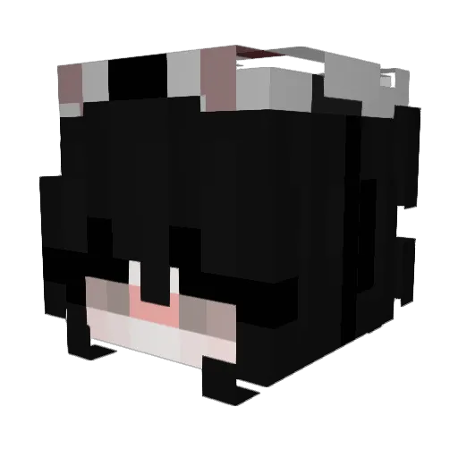 n3kochuu Minecraft avatar head, 3D render