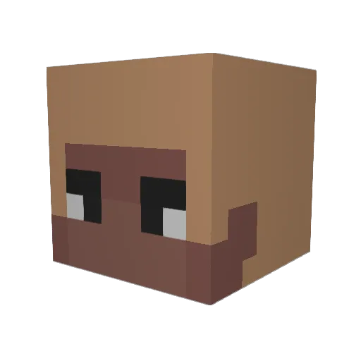 n3rd5 Minecraft avatar head, 3D render